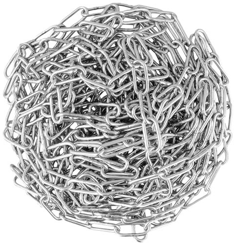 JIEHIN Chaîne en Acier Inoxydable Avec Maillons Soudés en Acier pour clôture, Promenade et Chaîne de Chien, Chaîne De Séchage, Charge Maximale de 80KG, 3mm, 10 Mètre