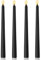 Ovaletta 4 Stück Stabkerzen Schwarz, für Hochzeit, Geburtstag, Höhe 25 cm, Durchmesser 2,2 cm, Brenndauer ca. 8 Stunden