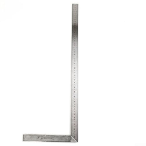 Zeroupshop Aluminiumlegering L-formad vinkel fyrkantig linjal, 600 mm (60 x 8,7 tum), för snickararbete