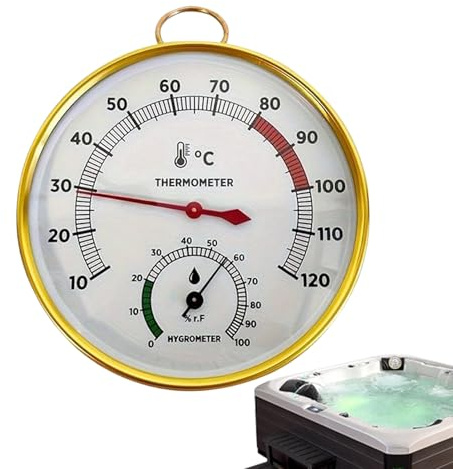 Medidor De Temperatura Para Sauna | Monitor De Humedad | Termohigrómetro Para Piscina - Para Uso En Sauna Interior, Hogar, Ducha, Piscina, Vapor Y Hotel