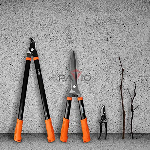 Patio Paradise Garden Tool Loppers 3 PCS - Hedge Shear, Shrub Shears Purner, Tree Trimmer, Pruning Clippers, Branch Cutter Kit, Heavy-duty Shears for Yard, Lawn, Gardening Gift