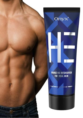 Onyx HE Acelerador de Bronceado | Crema Bronceadora con Fórmula Hidratante Avanzada | Tono Oscuro Uniforme y Radiante | Para Uso en Cama de Bronceado y Sol