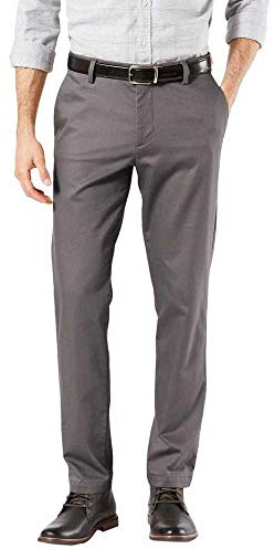 Dockers Signature Khaki Slim Fit Pants Pantaloni, Magnet, 34W / 32L Uomo