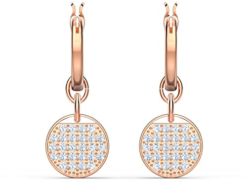 Swarovski Créoles Ginger Mini, blanc, métal doré rose