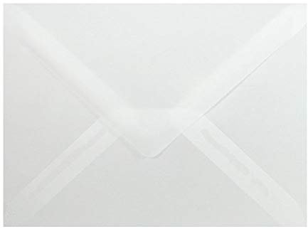 Paper24 Paper24 50 Transparente Briefumschläge DIN C6 114x162 mm, Nassklebend, für Einladungen, Grußkarten A6, für Hochzeit, Geburtstag