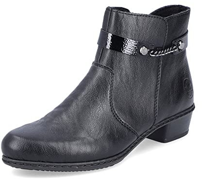 Rieker Damen Klassische Stiefeletten Y0783, Frauen Stiefeletten,übergangsschuhe,Stiefel,Bootee,Booties,halbstiefel,schwarz (00),42 EU / 8 UK