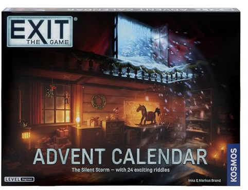 Thames & Kosmos EXIT: Advent Calendar - The Silent Storm, Escape Room Card Game, Family Games for Game Night, Holiday Season Games for Adults and Kids, For 1+ Players, Ages 10+