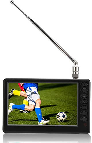 Téléviseur Portable 5 Pouces, 1080P ISDB T Pocket TV Numérique Compact TV, avec Batterie Rechargeable 1500 MAh, Prise en Charge USB, Carte TF, Mini Télévision Numérique pour Le