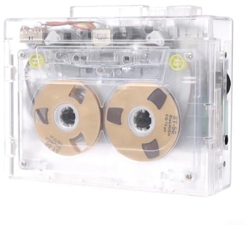 Reproductor de Casete Bluetooth portátil, Reproductor de Cinta de música estéreo para Walkman portátil con Conector de Auriculares de 5 mm, Reproductor de Cinta de música de Audio estéreo