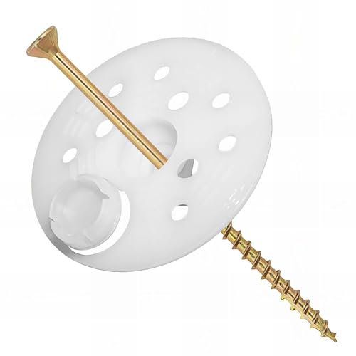 FIXTOUT.FR Fixation & Outillage NM - 100 Rondelles d'isolation D.60 mm + Vis à bois L. 120 mm