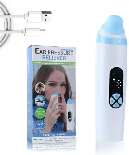 Dispositif Professionnel de Soulagement de la Pression Auriculaire | Soulagement des Acouphènes pour les Bourdonnements D'oreilles | Déboucheur de Trompe D'Eustache Rechargeable