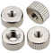 10 Uds. Tuercas de tornillos moleteadas niqueladas, tuercas redondas de mano M2 M2.5 M3 M4(20 PCS,M4)