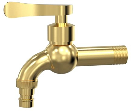 Kitchen Faucet Bathroom Sink Tap Gold Color Brass One Handle Kitchen Faucet, Wall Mounted Laundry Bathroom Mop Water Tap