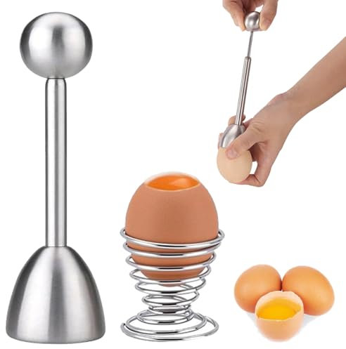 2 Pezzi Separatore Di Gusci D'uovo Apriuova In Acciaio Inossidabile Tagliauovo Per Testa D'Uovo Testa D'uovo e Apriuova Separatore Di Guscio D'uovo Sodo Per Aprire Gusci D'uovo Crudi E Cotti