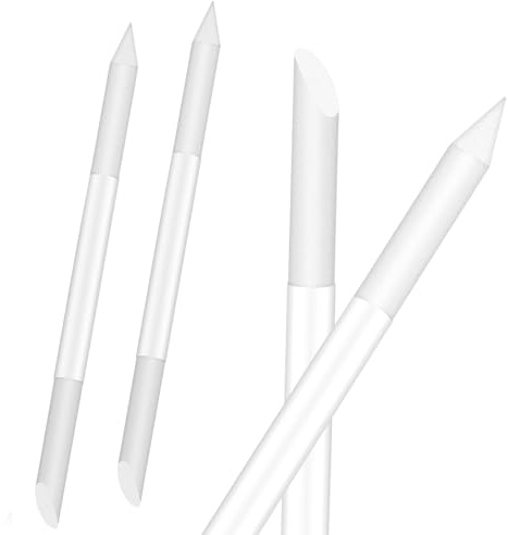 Glass Cuticle Pusher Tool, 2 Pcs Crystal Cuticle Stick Dual-Ended Fingertip Precision Filing Remover Manicure Stick Nail Cuticles Pusher Tool