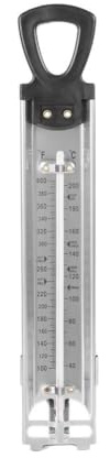 Opatiny Termometro da cucina in acciaio inox con doppia scala Celsius e Fahrenheit per sciroppo di zucchero, 30 x 5 cm, precisione ± 2 °C