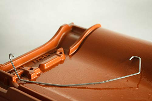 Parotec Kopf- / Seitnfalz- Klammer Sturmklammer für Dachziegel - MD 1.416 (100 Stück) – Passend für Dachpfannen und Dachlattenbefestigung, Seitenfalzklammern