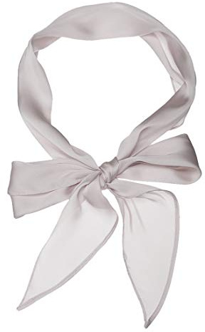 sourcing map Women Plain Solid Color Pure Skinny Scarf Scarves Long Neckerchief Hair Band Dusty Pink