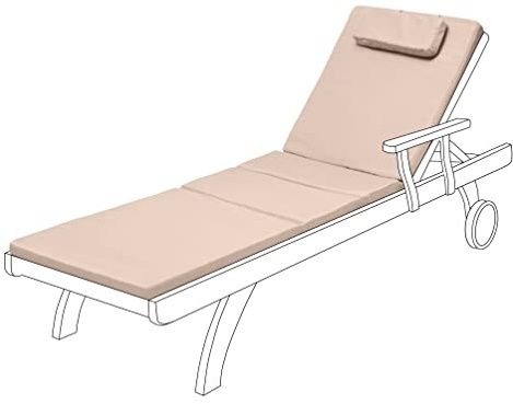 Gardenista Remplacement de Coussin de transat de Jardin | Coussin de transat de Jardin extérieur inclinable de Patio | Résistant à l'eau | Rempli de Fibres légères | Durable et Confortable (Calaul)