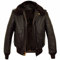 Aksah Fashion s Herren G1 Aviator AirForce Flight Pilot Vintage Schaffell Bomber Schwarz Lederjacke, braun, L