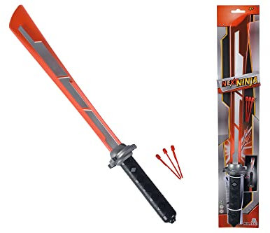 Simba Next Ninja Schwert, rot, mit Licht und Sound, Schussfunktion, 3Pfeile, 60cm, ab 3 Jahre