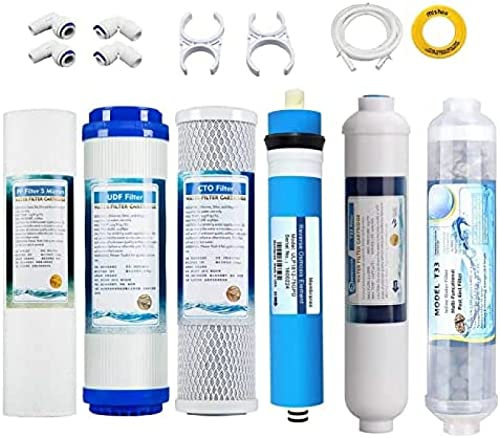 10 Ro Replacement Filter Kit Water Purifier Filter for 6 Stage Reverse Osmosis System,incomparable123