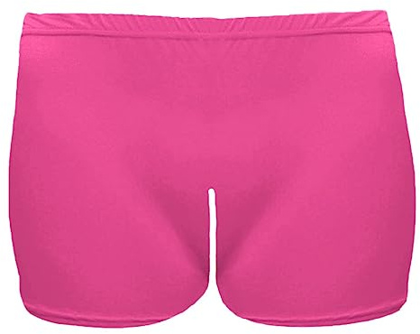 janisramone® Girls Microfiber Hot Pants, High Waist Boxers Stretchy Gymnastics Dance Gym Shorts, Neon Stretchy Full Coverage Underwear for Kids, Yoga Gym Workout Running Mini Shorts
