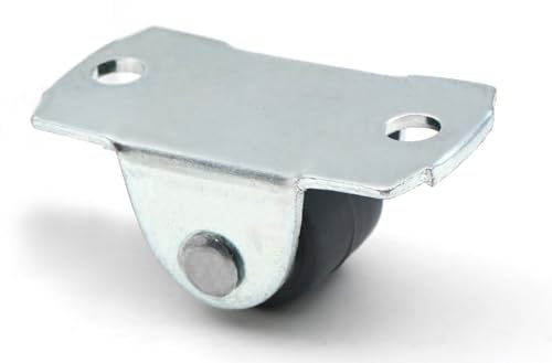 Design61 4x Kastenbockrolle Bettkastenrolle Möbelrolle Ø16 mm 43x22 mm mit Kunststoff Räder