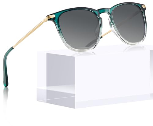 TSEBAN Rétro Lunettes de Soleil Femme Polarisées, UV 400 Lunettes de Soleil Luxe Catégorie 3 pour Conduite et Randonnée CA32R