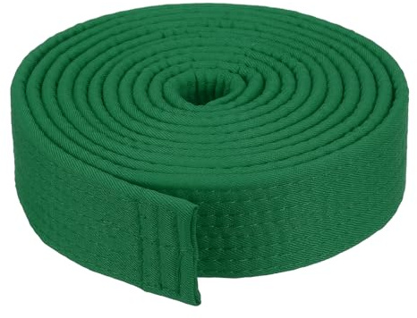 PATIKIL Taekwondo färgat rankningsbälte 4 cm x 9,8 m 3 m, polyester kampsport judo karate bälte för tränarundervisning, grön