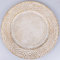 Villa d'Este Home Tivoli Set 6 Platzteller Ø 33 cm, gehämmertes Dekor weiß und gold, Drop