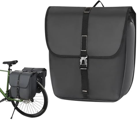 Sac de vélo – Sac de selle | Organiseur de voyage 20 L pour motos | Sac de vélo étanche avec poignée de transport pour temps pluvieux, randonnée, VTT, voyage et camping