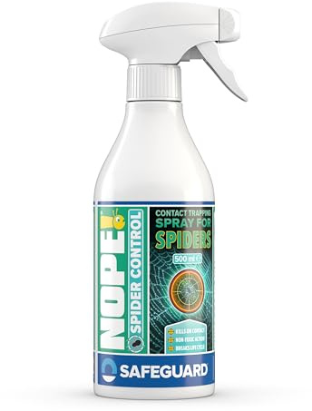 NOPE!® Control de Arañas |Spray de Acción Mecánica por Contacto | Fórmula de Base Acuosa Invisible | Sin Olores ni Residuos para Cocinas y Despensas