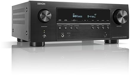 Denon AVR-S980H 7.2 Channel AV Receiver – 90W, Dolby Atmos & DTS:X, 8K/60 & 4K/120 HDMI, HEOS Multiroom, Wi-Fi, Bluetooth, AirPlay 2, Gaming Ready (VRR/ALLM), Home Cinema Amplifier