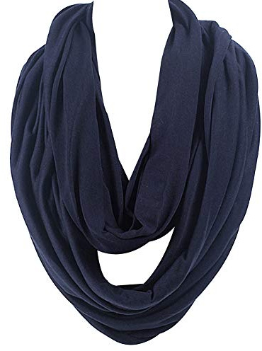 LroHan Plain Infinity Circle Loop Snood Scarfs For Men Women Cotton Nursing Cover Scarf