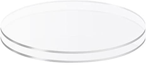 Kuchenplatte, 2 Stück Kuchenteller, für Buttercremetorte, Acryl, nicht klebend, wiederverwendbar, zum Servieren von Kuchen