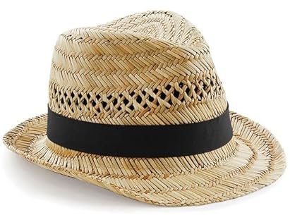 COOZO Mens Straw Summer Trilby