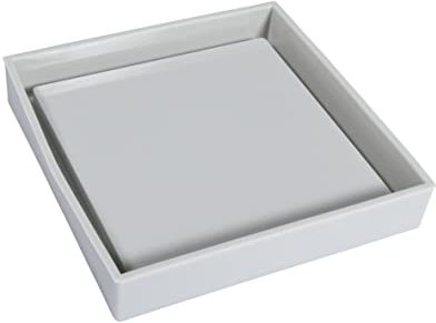 Rayher Moule carré en silicone, 1 pce, 10x10x1,5cm, béton créatif, Raysin, résine époxy, décoration, plateau -36127000, Gris