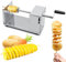 Affettatrice Per Patate Attorcigliata Manuale in Acciaio Inossidabile, Spiralizzatore di Verdure, Manovella Manuale Twister Per Patate a Spirale Manuale Taglierina Per Verdure Utensile da Cucina