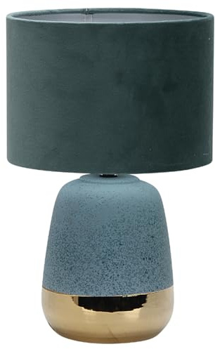 Luxus Tischlampe Barcelona - Blau - H35xØ22 - Armatur E27 - Keramik - Schlafzimmer - Wohnzimmer - Schreibtischlampe