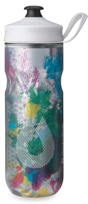 HydraPak | Polar Bottle - Polar Sport Insulated Water Bottle - BPA-Free, Sport & Bike Squeeze Bottle with Handle (Splash Multi, 600ml / 20oz)