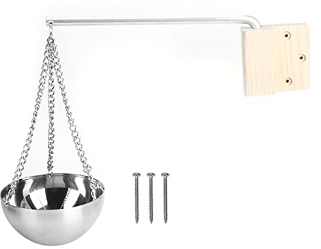 Aroma skål bastu, rostfri skål med tillbehör, bastu örtskål, väggfäste med justerbar vridbar arm för bastu och spa