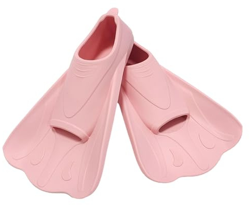 Kinderflossen zum Schwimmen – kurze Schnorcheln, kurze Trainingsflossen für Schwimmbad, unverzichtbares Zubehör, Schwimmausrüstung für Freestyle, Brustschwimmen