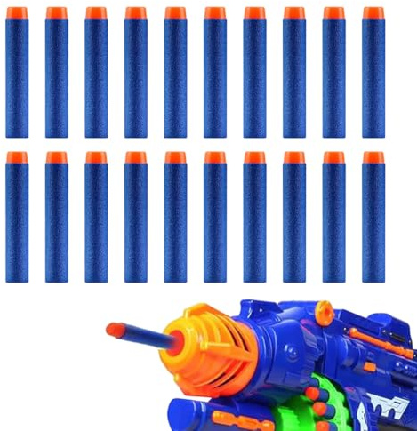 YIPFEN 20 Pcs Dardi Darts Munizioni in Schiuma compatibili con Gun Elite, Dardi di Ricambio adatti per N-Strike Elite Series Blasters, Accessori per Pistole (Regalo Festa per Ragazzi)