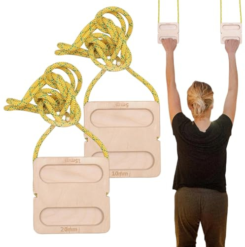 Hangboard per arrampicata – 2 pezzi Grip Trainer, attrezzatura per allenamento della delle dita, tavola da arrampicata per donne uomini | Strumento di allenamento in palestra a casa per