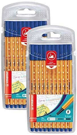 STABILO Point Fineliner 88-2 Stück blau 10 Stück