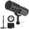 SAMSON Q9U XLR/USB Dynamic Broadcast Microphone + Desk Microphone Stand + Mic Cable + Cleaning Cloth