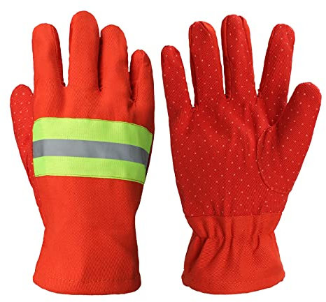 Feuerfeste Handschuhe gegen Incendie Sicherheitshandschuhe aus Gummi, feuerfest, Schutzhandschuhe, Schweißhandschuh, rutschfest, Gartenhandschuhe, Herren und Damen, für Schweißer, Feuerwehrmann