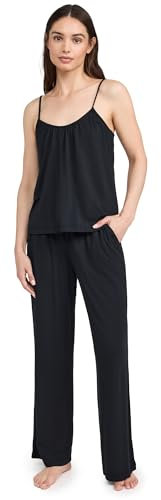 Eberjey Gisele - The Tencel Modal Cami & Pants Pajama Set, Black, M