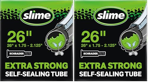 Slime 30059 Cámara Interior de Bicicleta con Sellante de Pinchazos Slime, Sellado Autónomo, Prevenir y Reparar, Válvula Schrader, 47/57-559 mm (26 x1,75-2,125) (Paquete de 2)